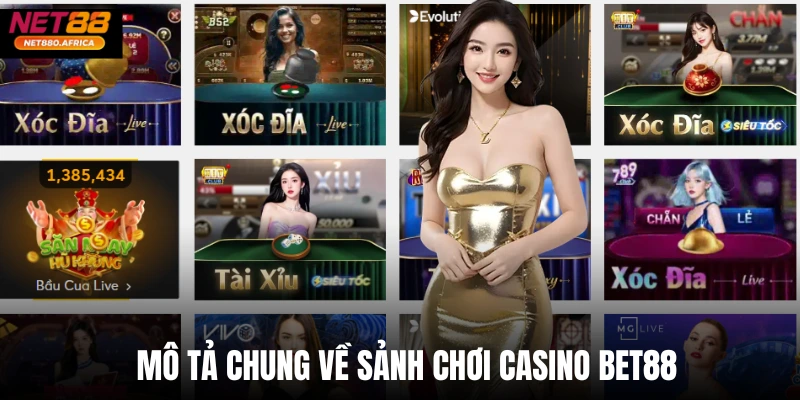 Mẹo Chơi Casino Online - Net88 Bật Mí 5 Bí Quyết Ít Ai Biết 2 Mô tả chung về sảnh chơi casino Net88